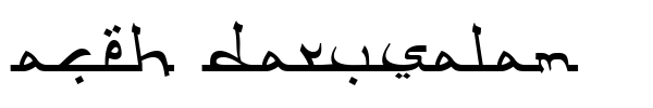 Aceh Darusalam font preview